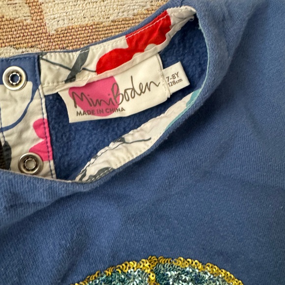 Mini Boden Jersey Top Dress with Sequins Taxi Cab Design - Picture 3 of 7